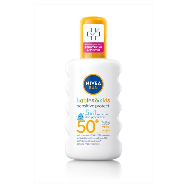 Nivea Kids SPF 50+ sun spray 200ml, imported from the UK