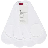 M&S Women's Invisible Trainer Liner Socks White Size 3-5, imported from the UK