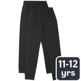 M&S Unisex Regular Fit Black Kids' Joggers 11-12 Years