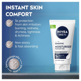 Nivea men sensitive face moisturiser with 0% alcohol 75ml, imported from the UK