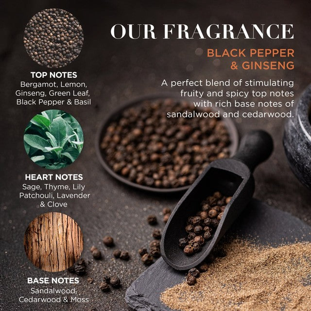 Baylis & Harding men's gift set with Black Pepper & Ginseng scent - British product