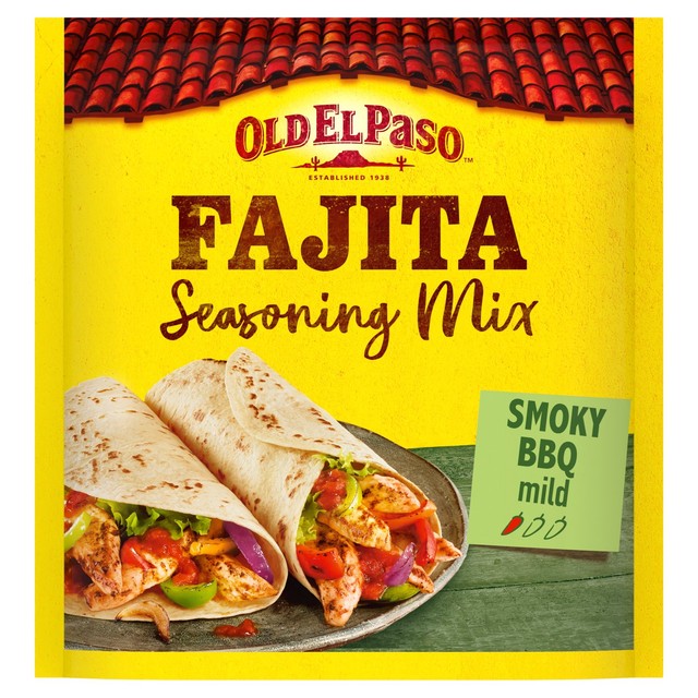 Old El Paso smoky BBQ fajita seasoning mix 35g, imported from the UK