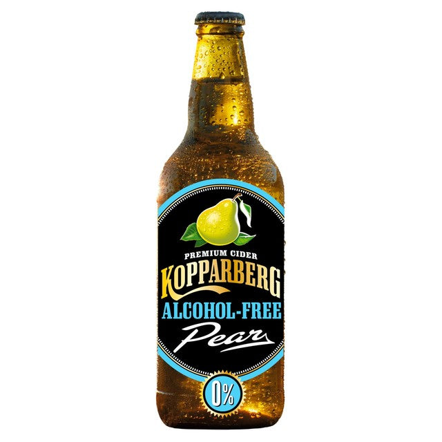 Kopparberg Alcohol Free Pear Cider 500ml Glass Bottle, UK version
