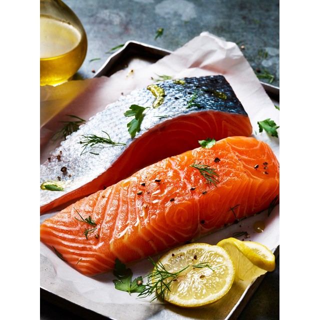 M&S organic salmon fillets 240g, imported from the UK