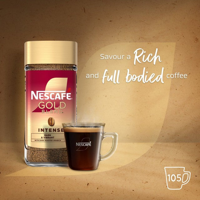 Nescafe Gold Blend Intense 190g instant coffee, imported from the UK