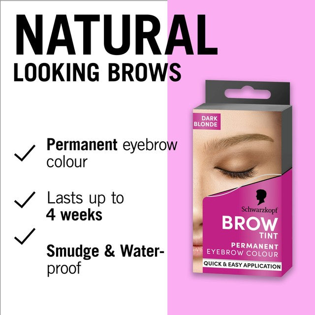 Schwarzkopf brow tint permanent eyebrow colour dark blonde 17ml (British brand)