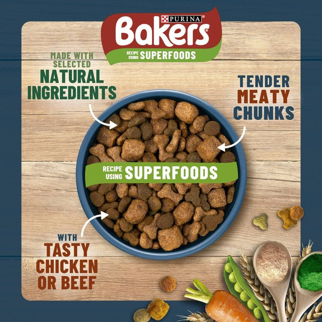 Bakers beef with vegetables dry dog food 14kg - British product