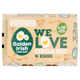Golden Irish Eggs organic eggs 6 pack large/medium, UK version