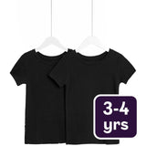 M&S kids thermal tops black 2-pack, imported from the UK