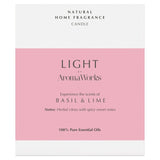Wax Lyrical AromaWorks Basil & Lime Soy Wax Candle 30cl