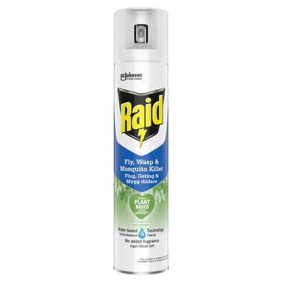 Raid Plant Based Fly, Wasp & Mosquito Killer Insect Control Spray 300ml