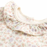 M&S girls floral bodysuit ivory 9-12 months, imported from the UK