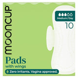 Mooncup Medium Day Pads with Wings Organic Period Pads 10 Pack