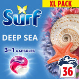 Surf Deep Sea laundry capsules 36 washes (British brand)