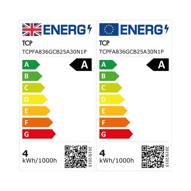 TCP glass filament classic warm white light bulb 4W (British brand)