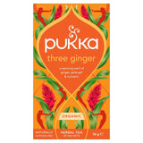 Pukka Three Ginger herbal tea bags x20, imported from the UK