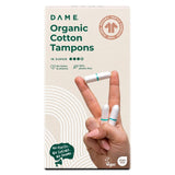 Dame Organic Cotton Tampons Super Absorbency 16 Pack