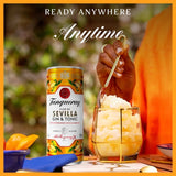 Tanqueray Flor de Sevilla gin and tonic ready-to-drink can 250ml (British brand)