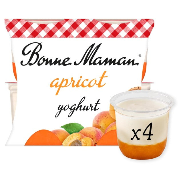 Bonne Maman apricot yoghurt 4 x 115g - British product