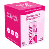 ACTIPH Sparkling Vitamin Water Blackcurrant & Raspberry 4 x 330ml