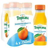 Tropicana Pure Smooth Orange Juice Cartons 4 x 250ml