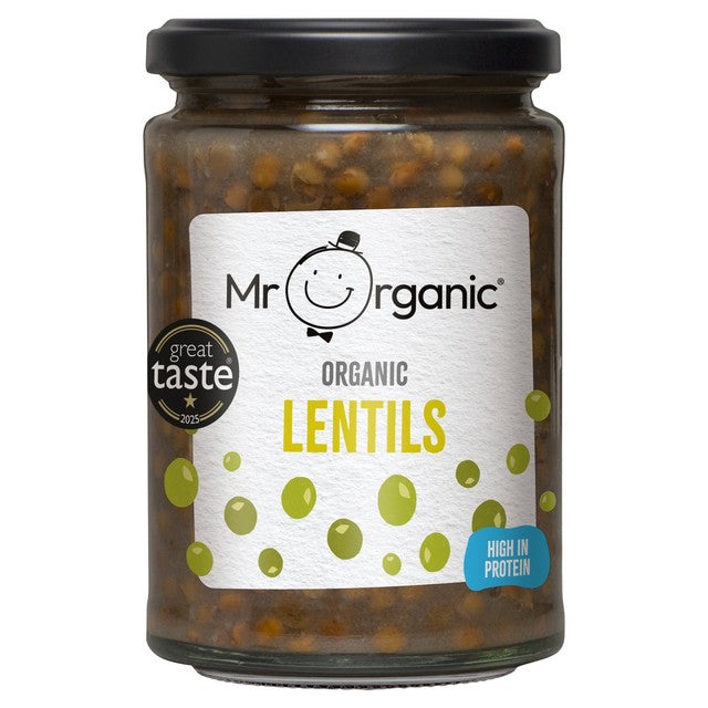 Mr Organic lentils 350g, imported from the UK