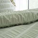 Catherine Lansfield Seersucker Double Duvet Set Sage - British product