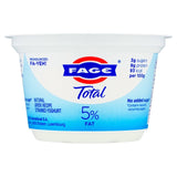 Fage Total 5% fat natural Greek strained yoghurt 150g - British product