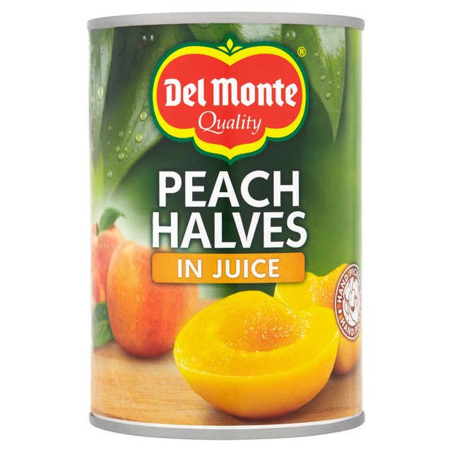 Del Monte canned peach halves in juice 415g - British product