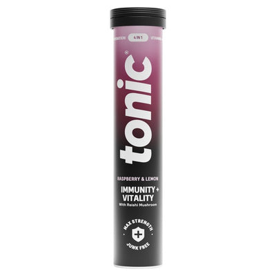 Tonic Daily Immunity Raspberry Effervescent Tablets Multivitamin Supplement 20 Tablets