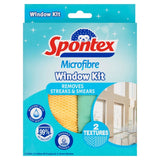 Spontex Microfibre Window Kit 2 pack (British brand)