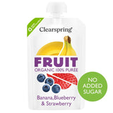 Clearspring Organic Fruit Puree Banana Blueberry Strawberry 100g
