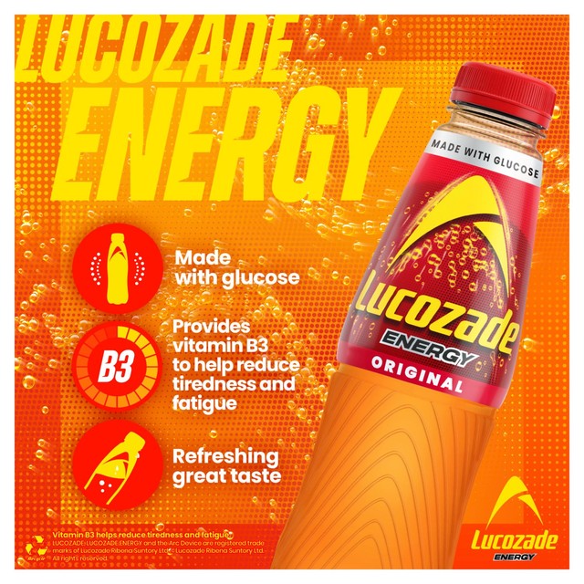 Lucozade energy drink Original 4 x 380ml, UK version