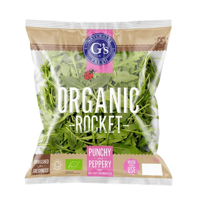 Imported G's Organic Rocket salad leaves 100g, UK version