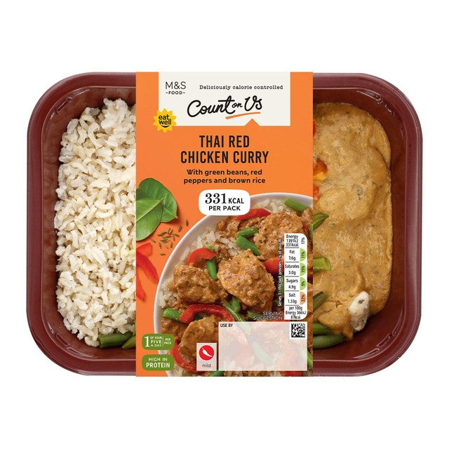M&S Thai Red Chicken Curry 380g, imported from the UK