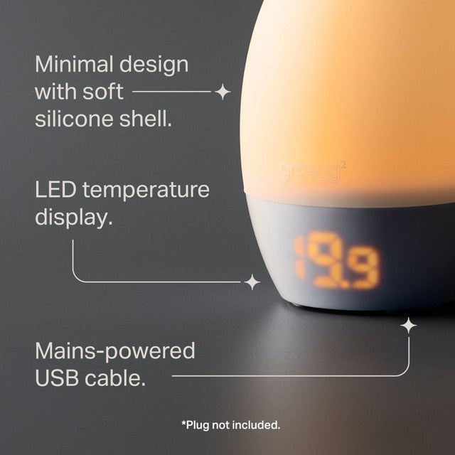 Tommee Tippee Gro Egg 2 night light and digital room thermometer (British brand)