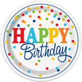 Unique Party Polka Dot 23cm Birthday Party Plates