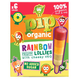 Pip Organic Rainbow Lollies with Cheeky Veg 6x40ml, imported from the UK