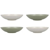 KitchenCraft Stoneware Coupe Green Pasta Bowl Set 22cm