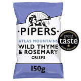 Pipers Wild Thyme & Rosemary crisps 150g, imported from the UK