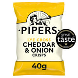 Pipers Lye Cross Cheddar Onion Crisps 40g