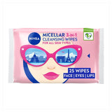 Nivea Biodegradable 3 in 1 Micellar Cleansing Face Wipes 25 Pack