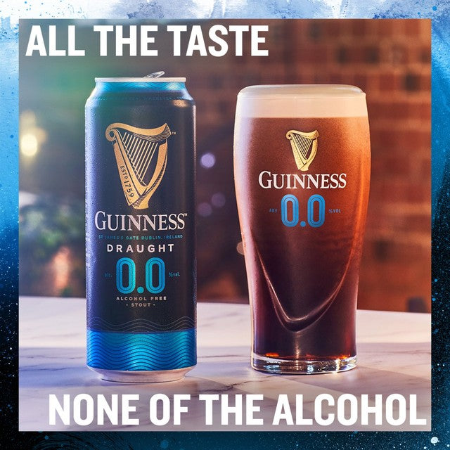 Guinness Draught 0.0% Alcohol Free Stout 4x440ml, UK version