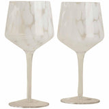 M&S Speckled Wine Glasses White Pack of 2