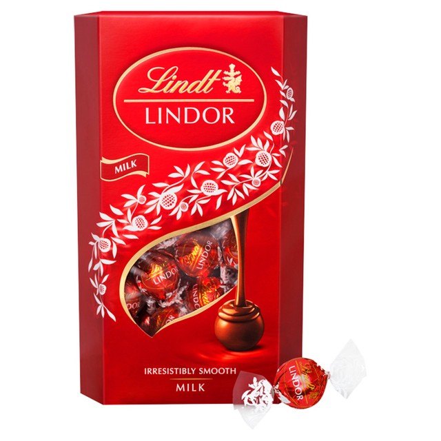 Lindt Lindor milk chocolate truffles extra large box 600g, UK version