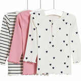 M&S pink girls tops 3 pack 3-6 months, imported from the UK