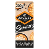 Jacob's salt and cracked black pepper crackers 200g, UK version