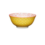 KitchenCraft Bright Yellow Floral Ceramic Tapas Bowls 16cm