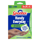 Spontex Handy Multi-Purpose Disposable Gloves Latex Free & Powder Free 100 Pack