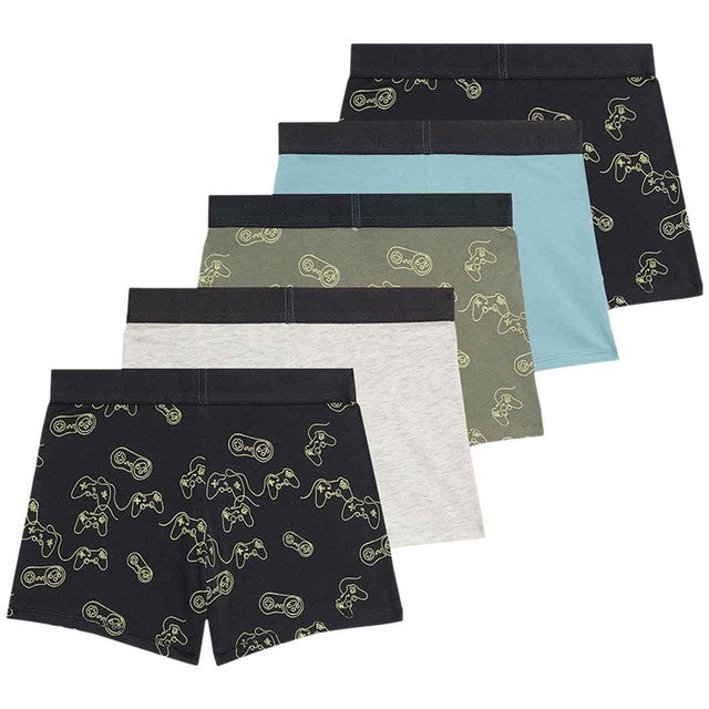 M&S boys cotton gamer trunks multi 7-8 Y, imported from the UK